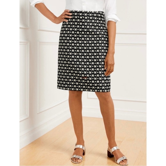 Talbots Jacquard metallic butterfly skirt - Picture 1 of 8